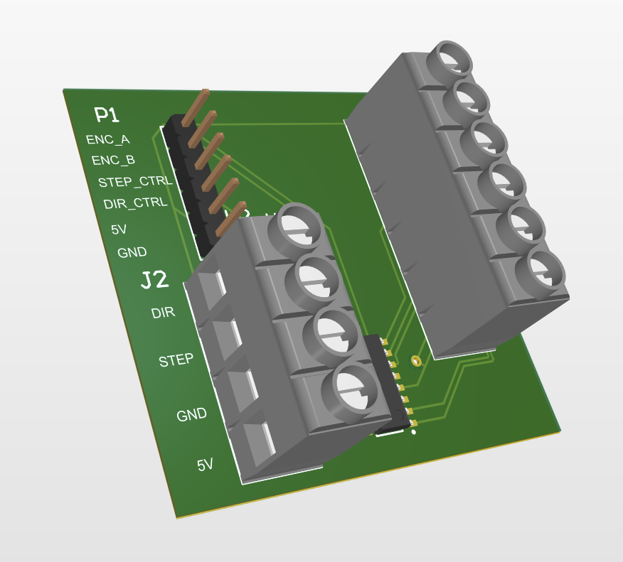 Custom interface PCB render